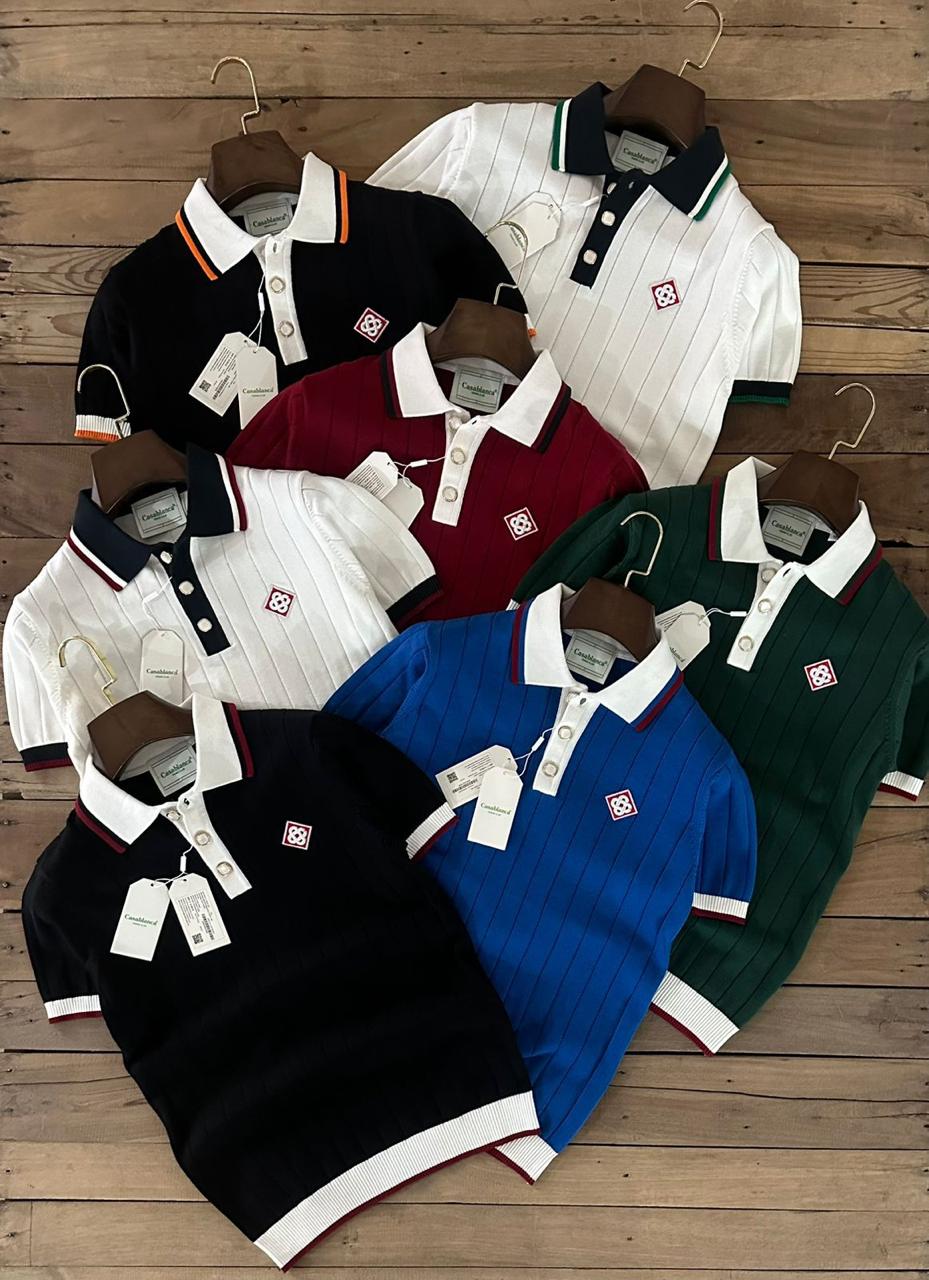 Premium Ribbed Knit Polo