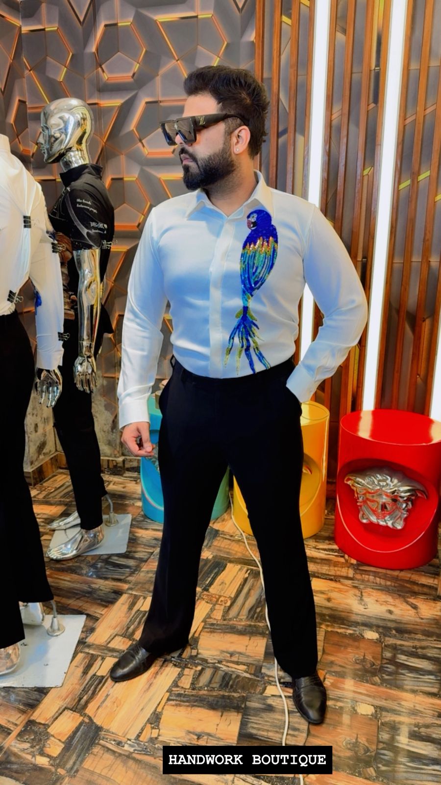 Hand Embroidery Designer Japanese Fabric Shirts