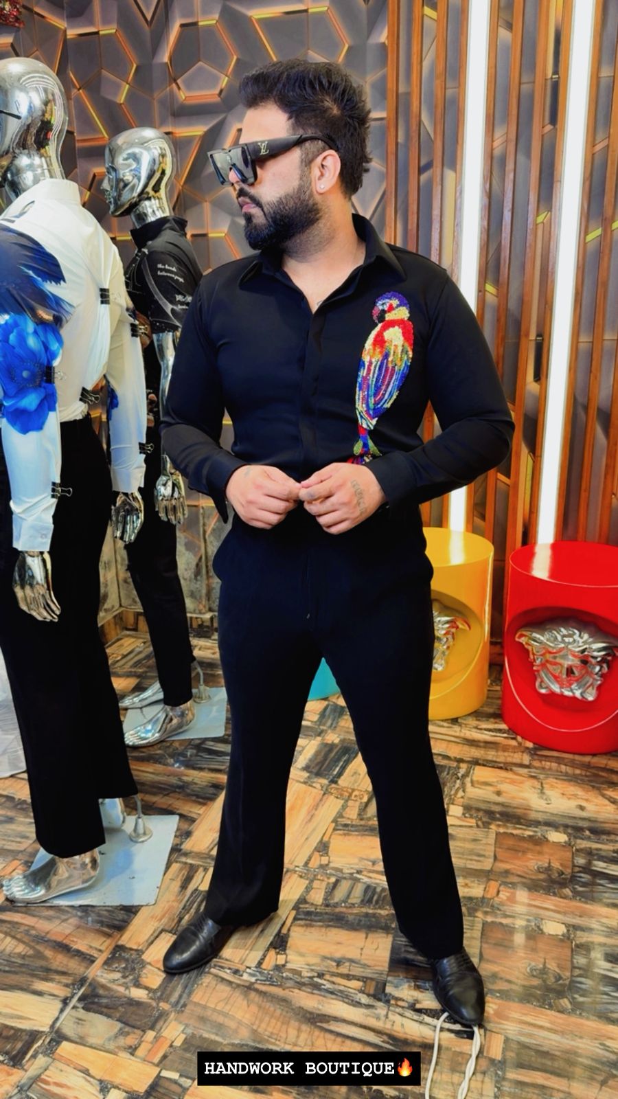 Hand Embroidery Designer Japanese Fabric Shirts