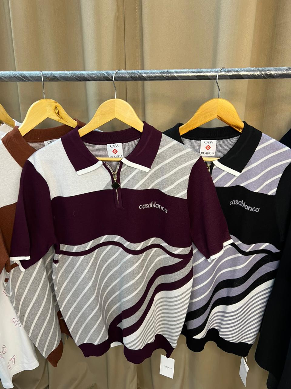 Wave Knit Polo