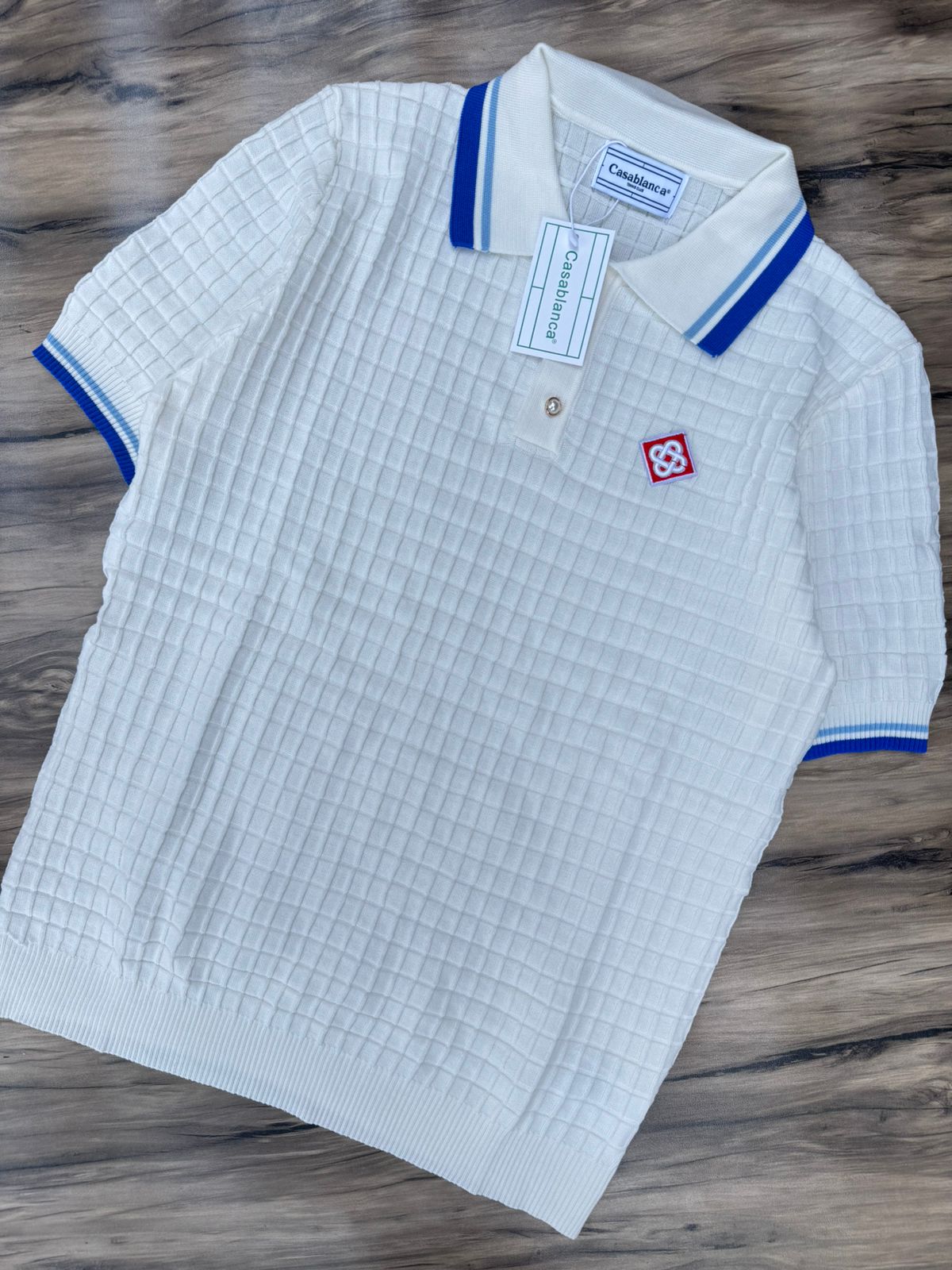 Textured Zip Polo