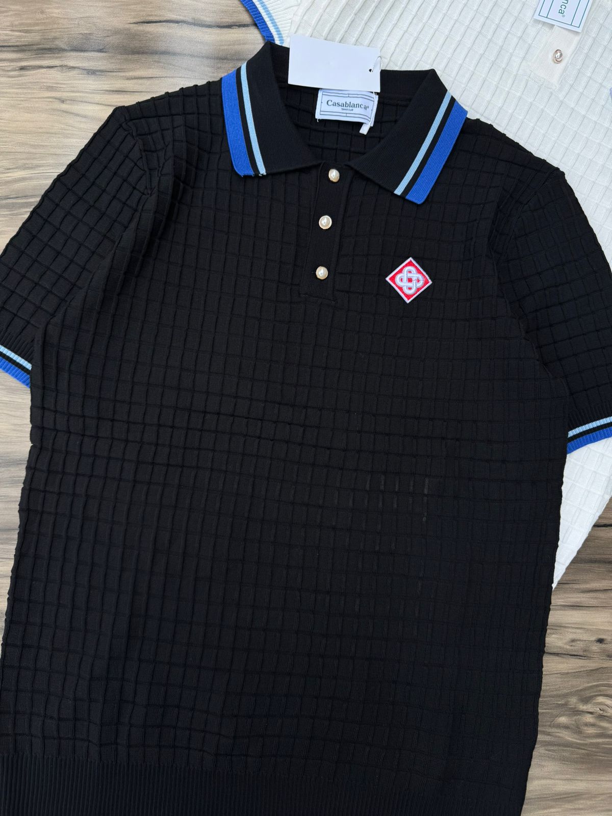 Textured Zip Polo