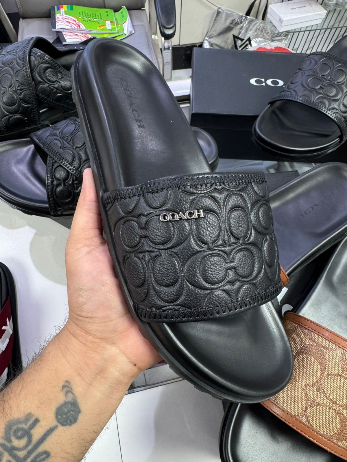 Signature Cross Strap Luxury Slides