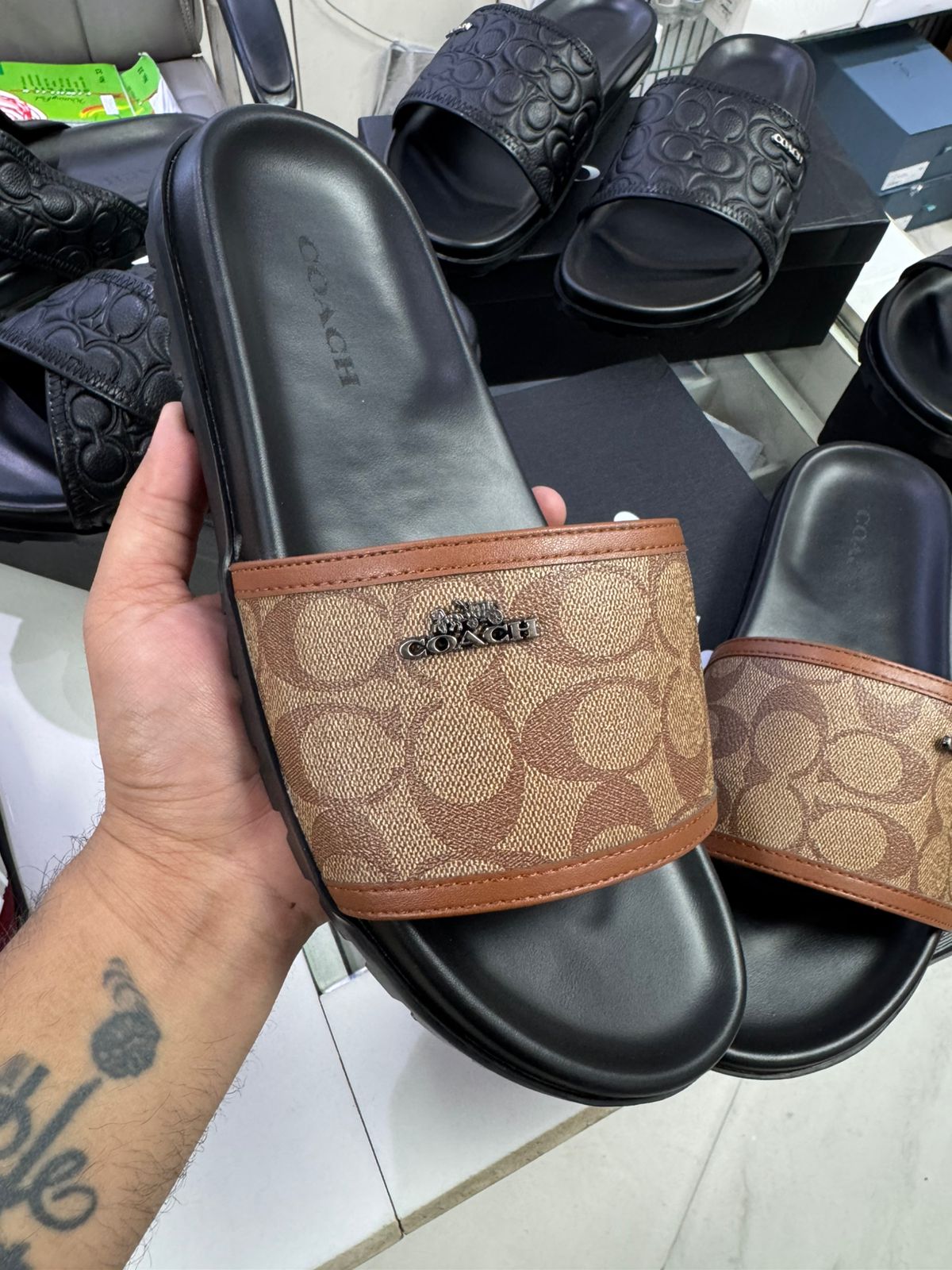 Signature Cross Strap Luxury Slides