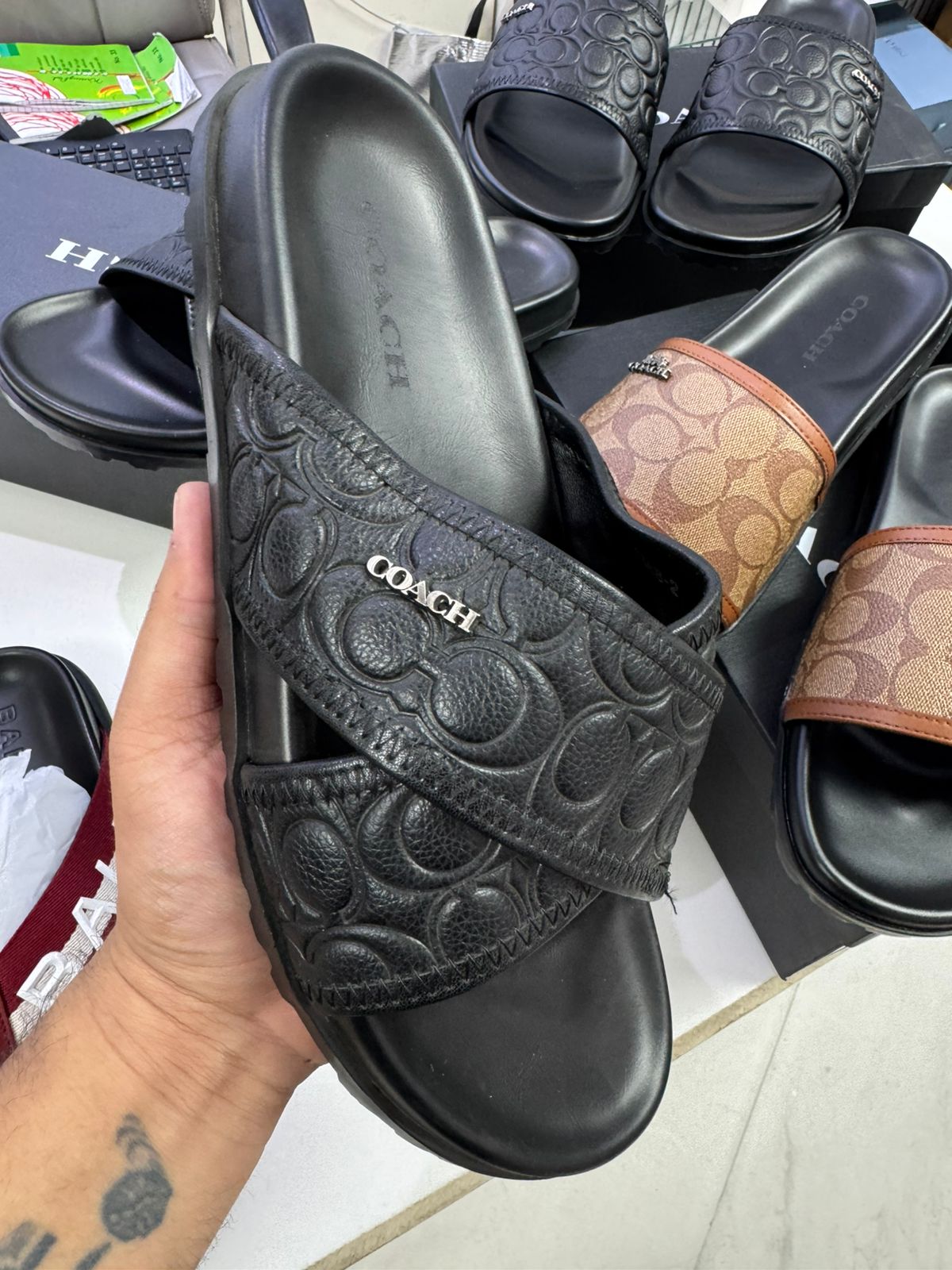 Signature Cross Strap Luxury Slides