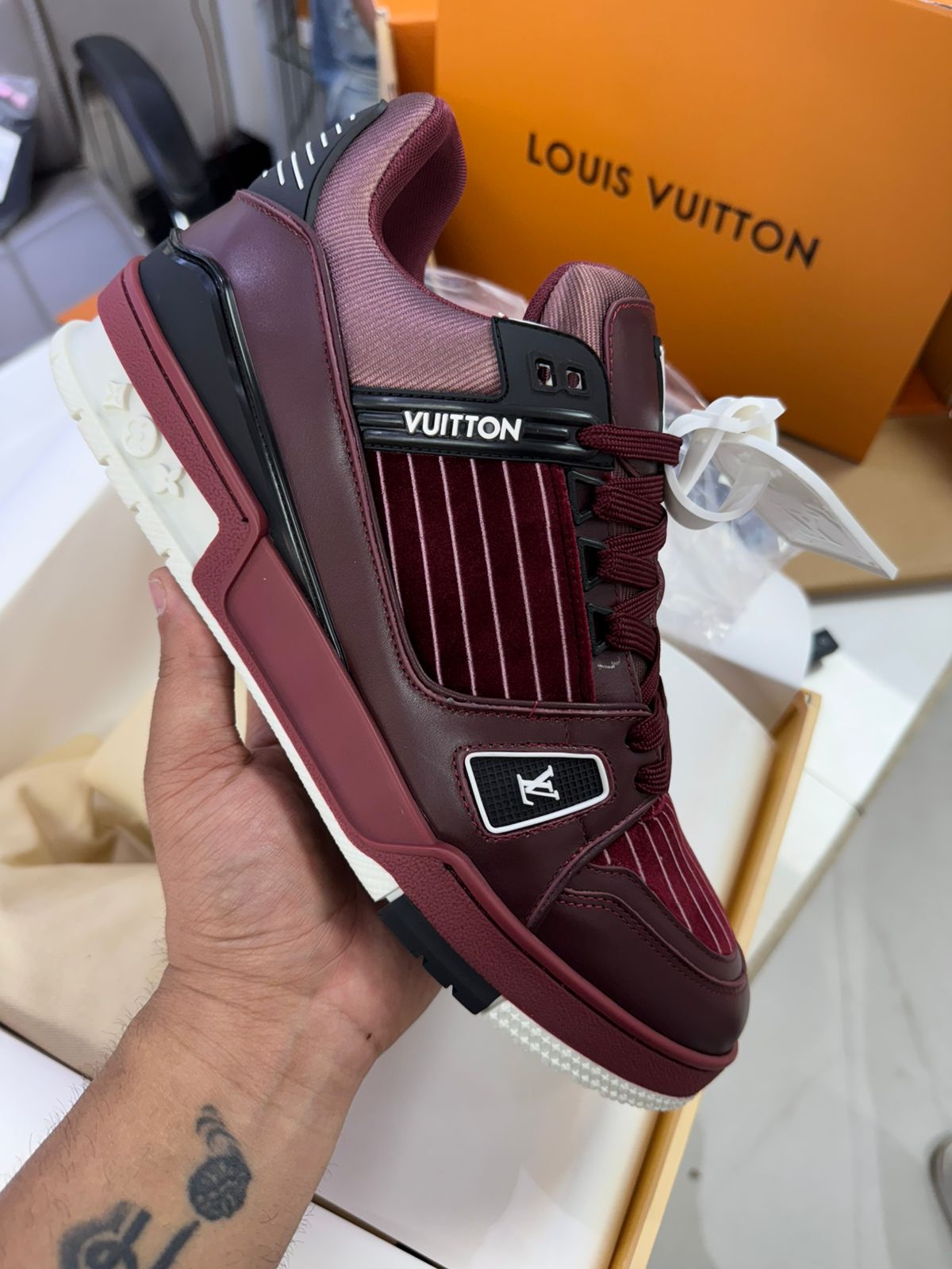 Premium Bordeaux Panel Luxury Trainers