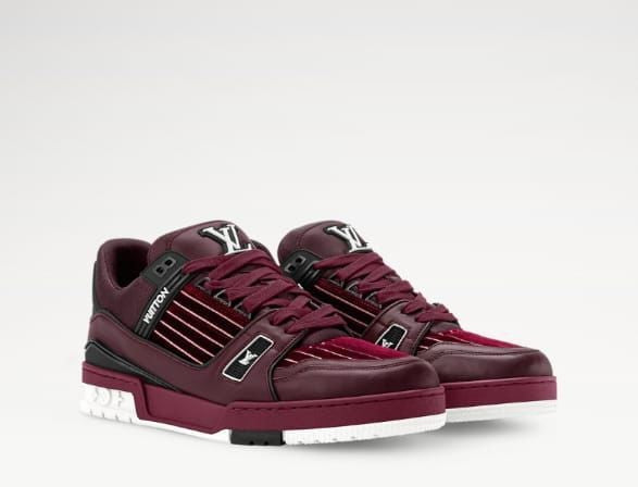 Premium Bordeaux Panel Luxury Trainers