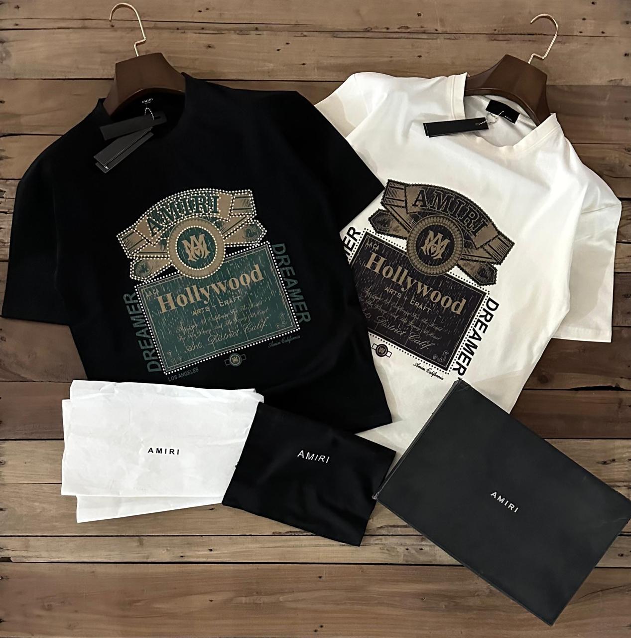 Hollywood Crest Graphic Premium Crew Neck T-Shirt