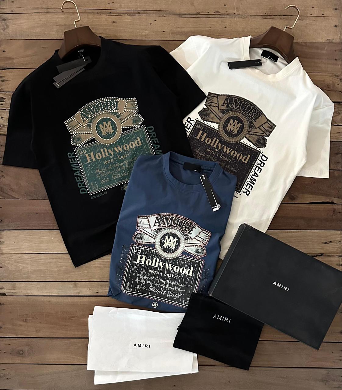 Hollywood Crest Graphic Premium Crew Neck T-Shirt