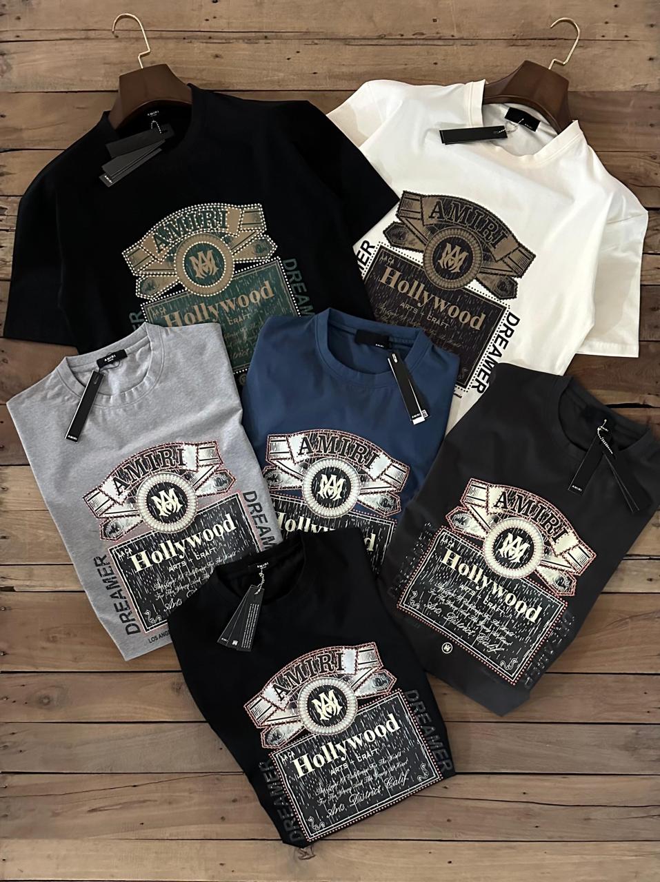 Hollywood Crest Graphic Premium Crew Neck T-Shirt