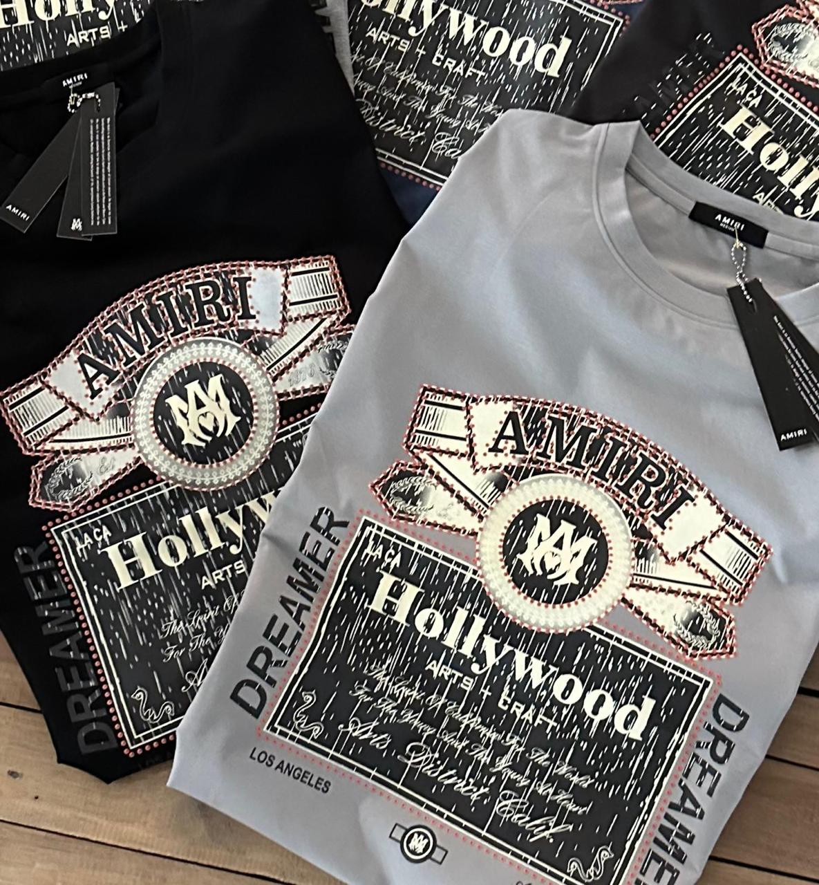 Hollywood Crest Graphic Premium Crew Neck T-Shirt