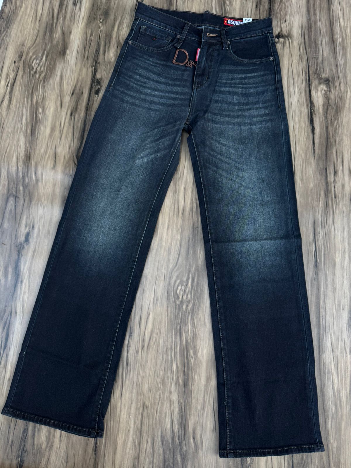 Premium Embroidered Relaxed Fit Stretch Denim Jeans
