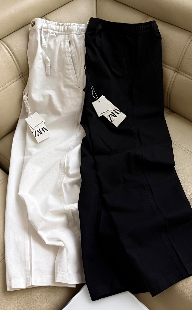 Premium Cotton Linen Straight Fit Summer Track Pants