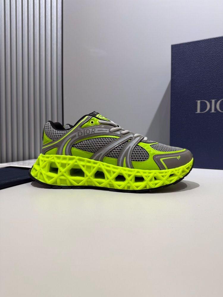 Neon Grid Tech Runner Sneakers