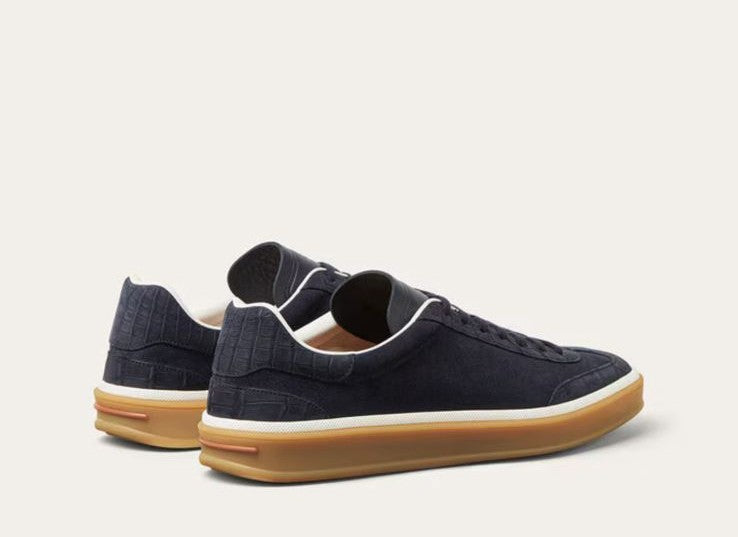 Elite Croco Texture Tennis Walk Sneakers