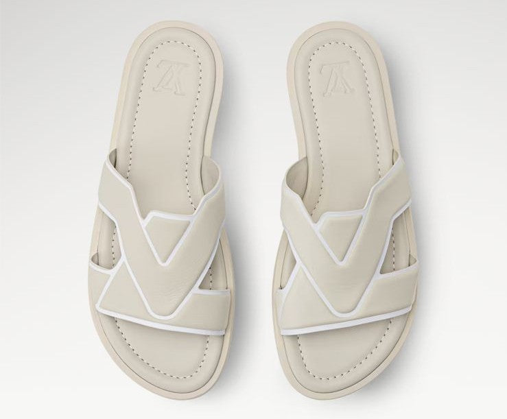 Elite Cross-Strap Leather Mule Sliders