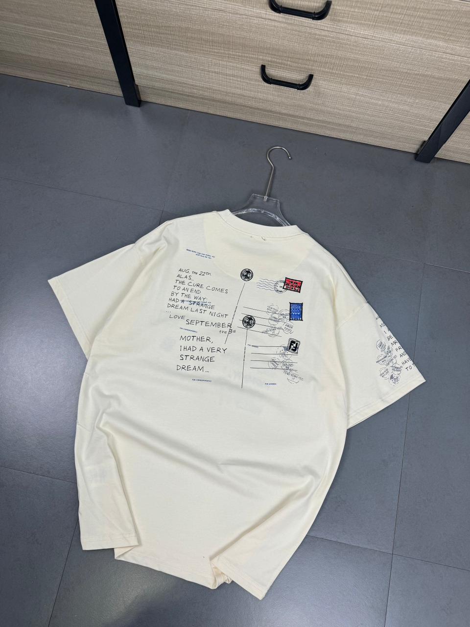 Abstract Script Graphic Crew Neck Tee