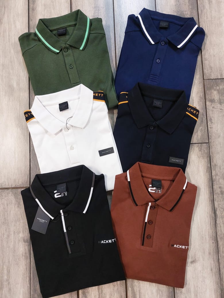Classic Contrast Collar Cotton Piqué Polo