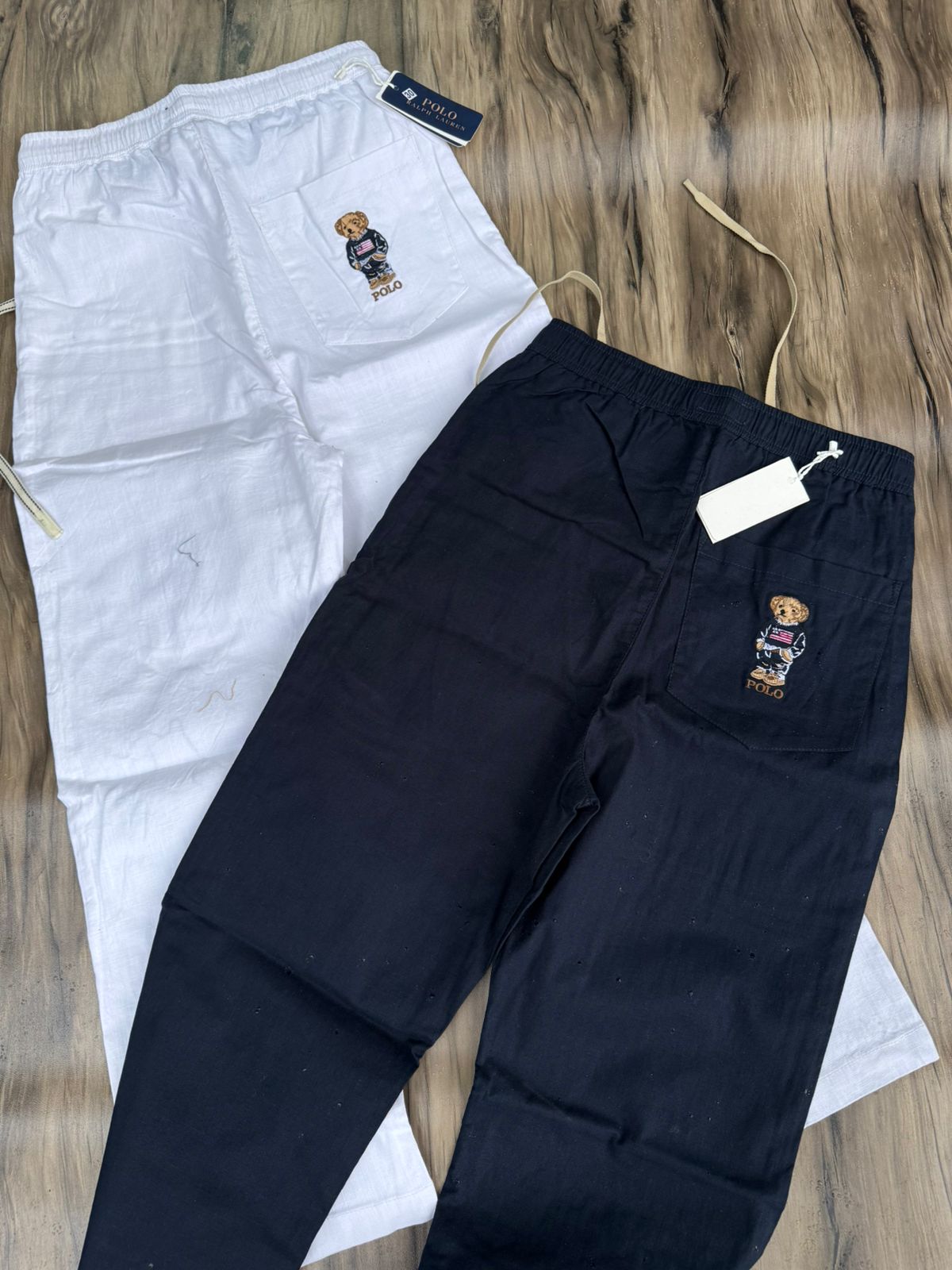 Premium Linen Teddy Embroidered Pants