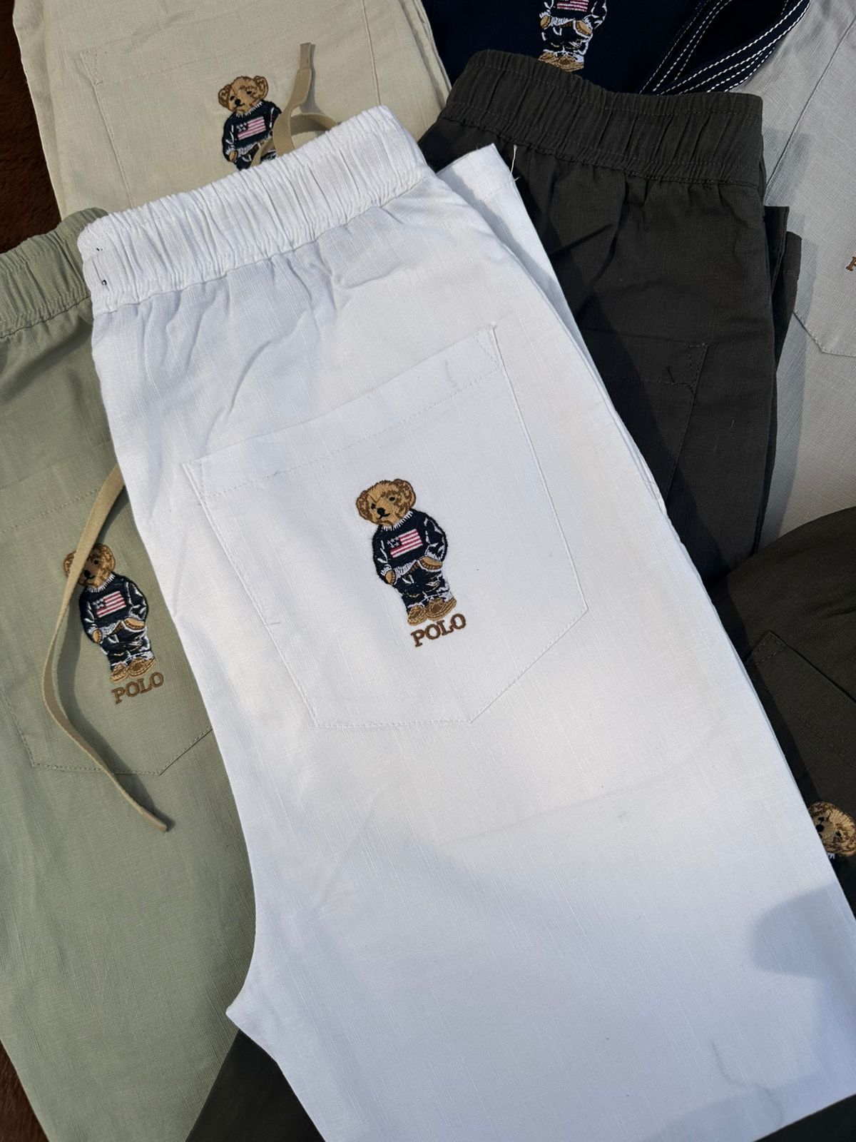 Premium Linen Teddy Embroidered Pants