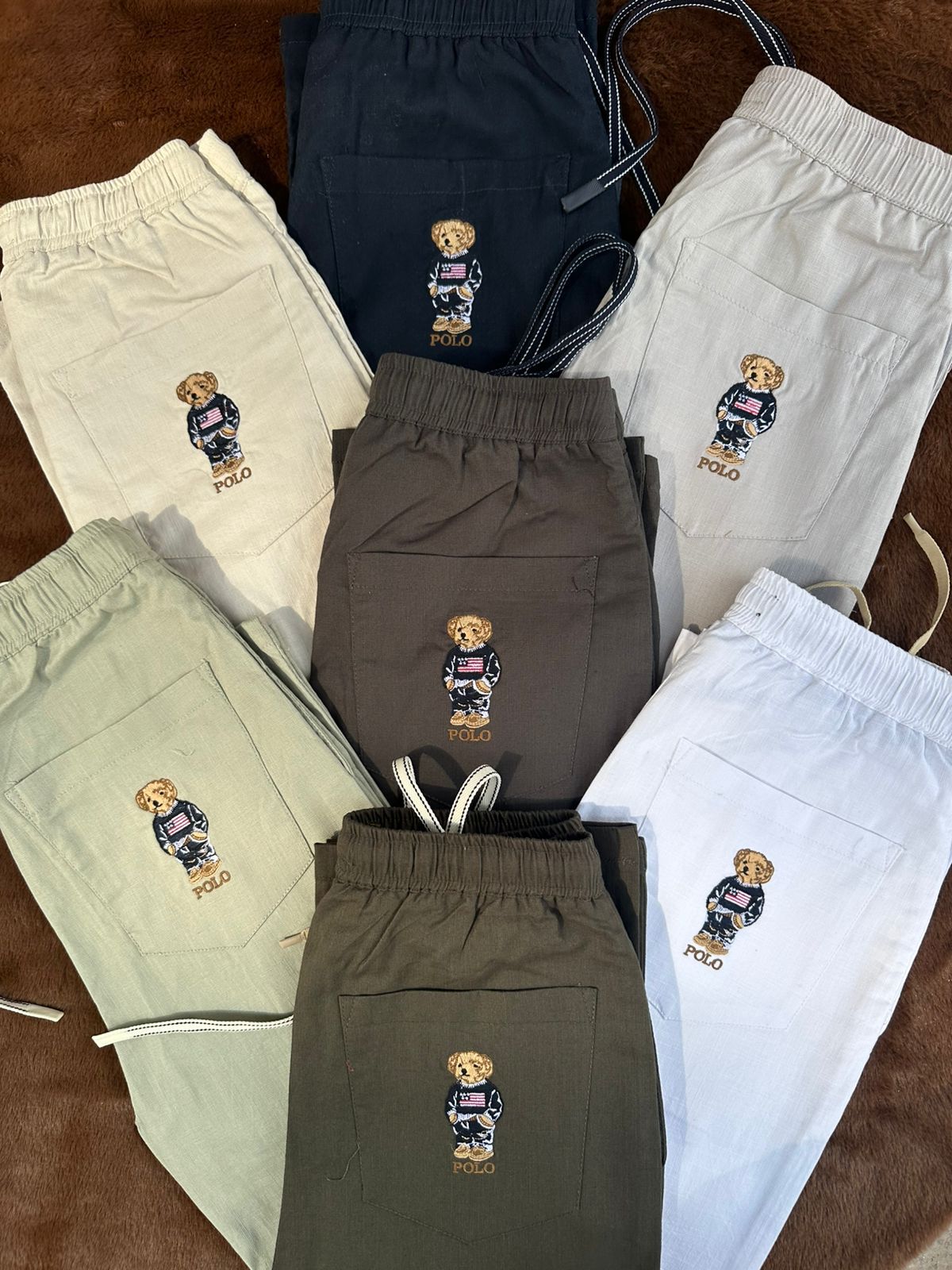 Premium Linen Teddy Embroidered Pants
