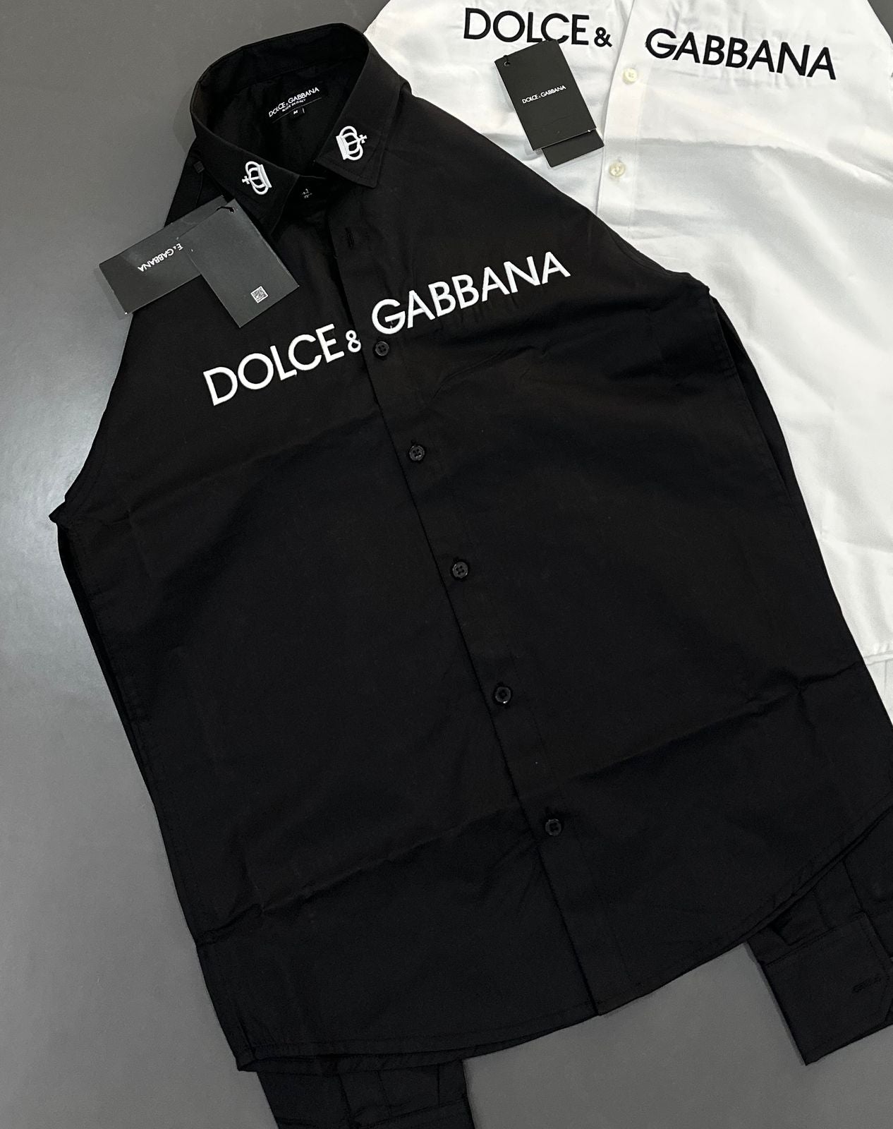 Bold Script Embroidered Cotton Shirt
