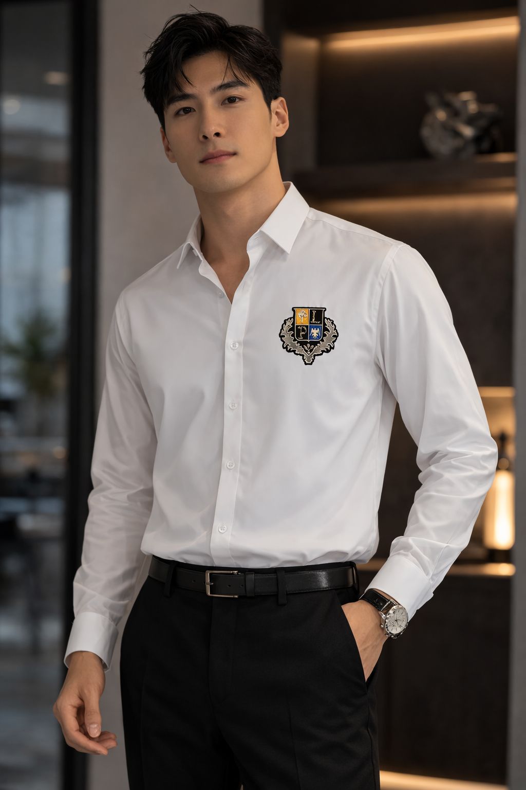 Regal Crest Korean Collar Shirt