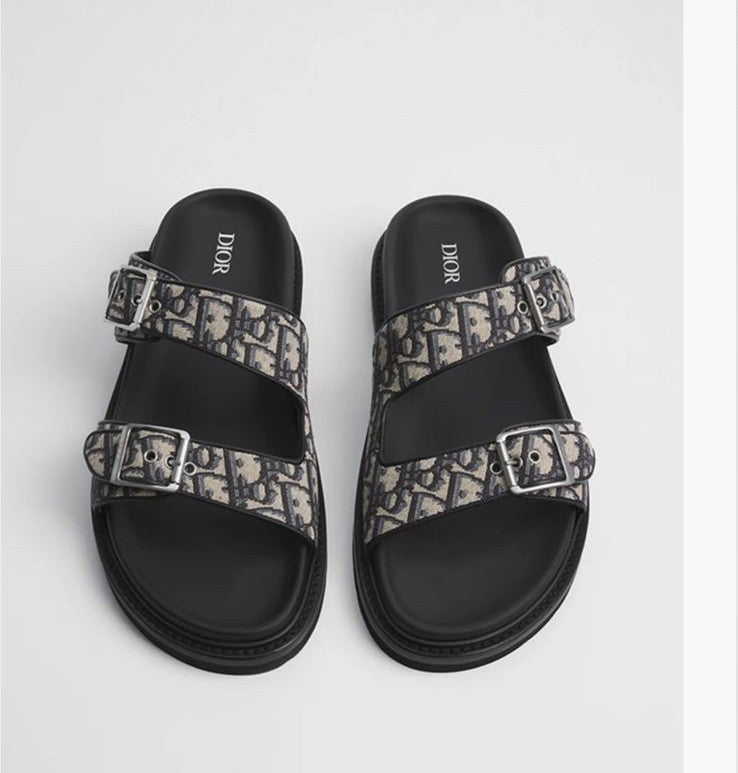 Monogram Strap Luxe Comfort Sandals