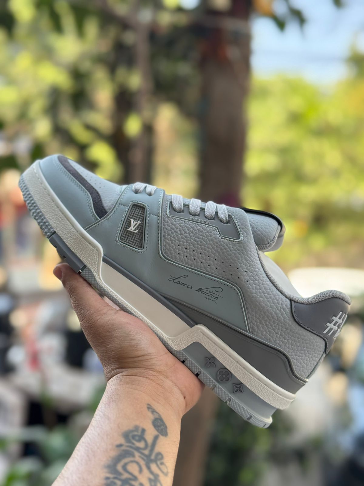 Ice Grey Luxe Trainer Sneakers
