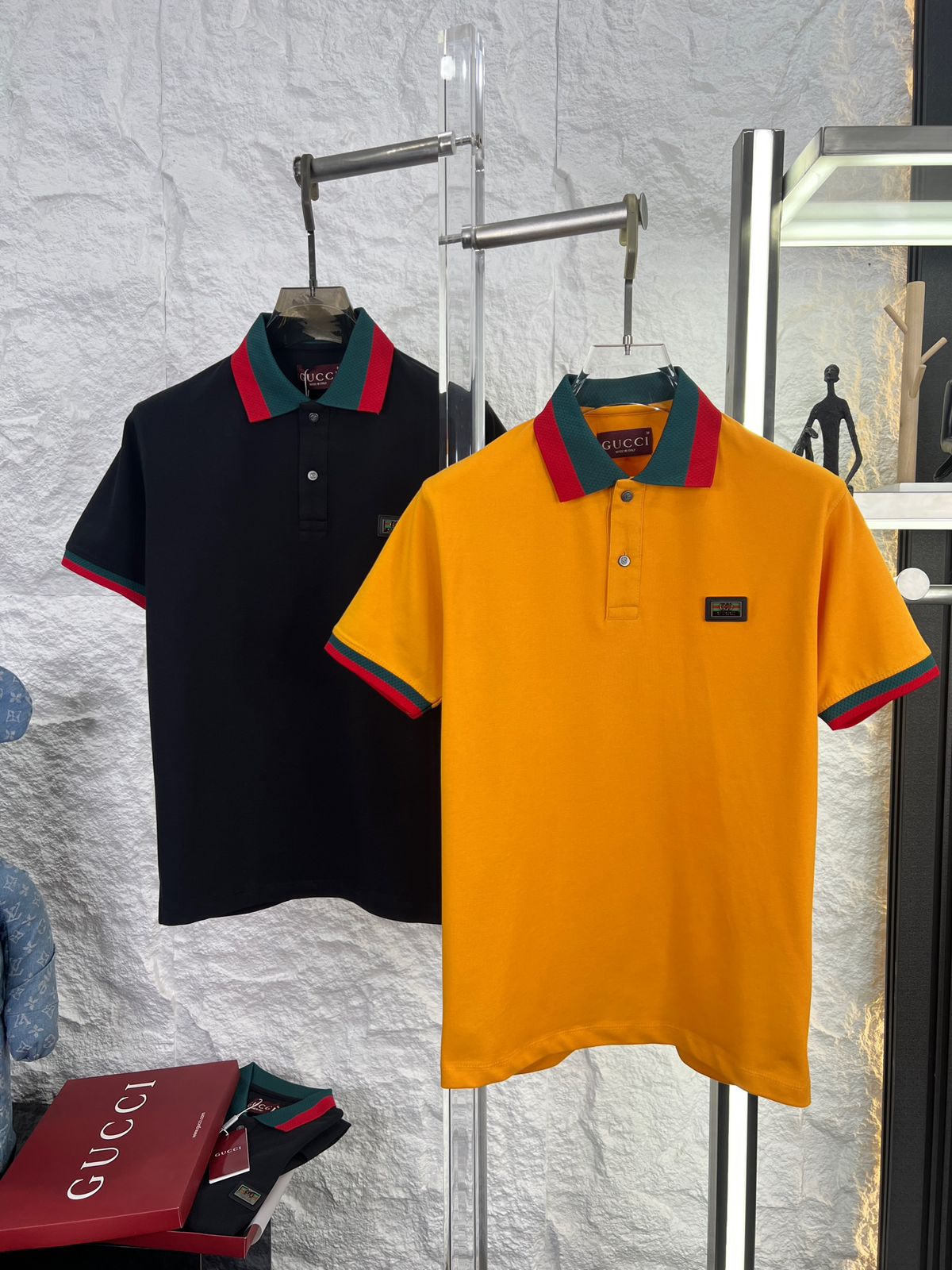 Signature Stripe Collar Luxe Polo Tees
