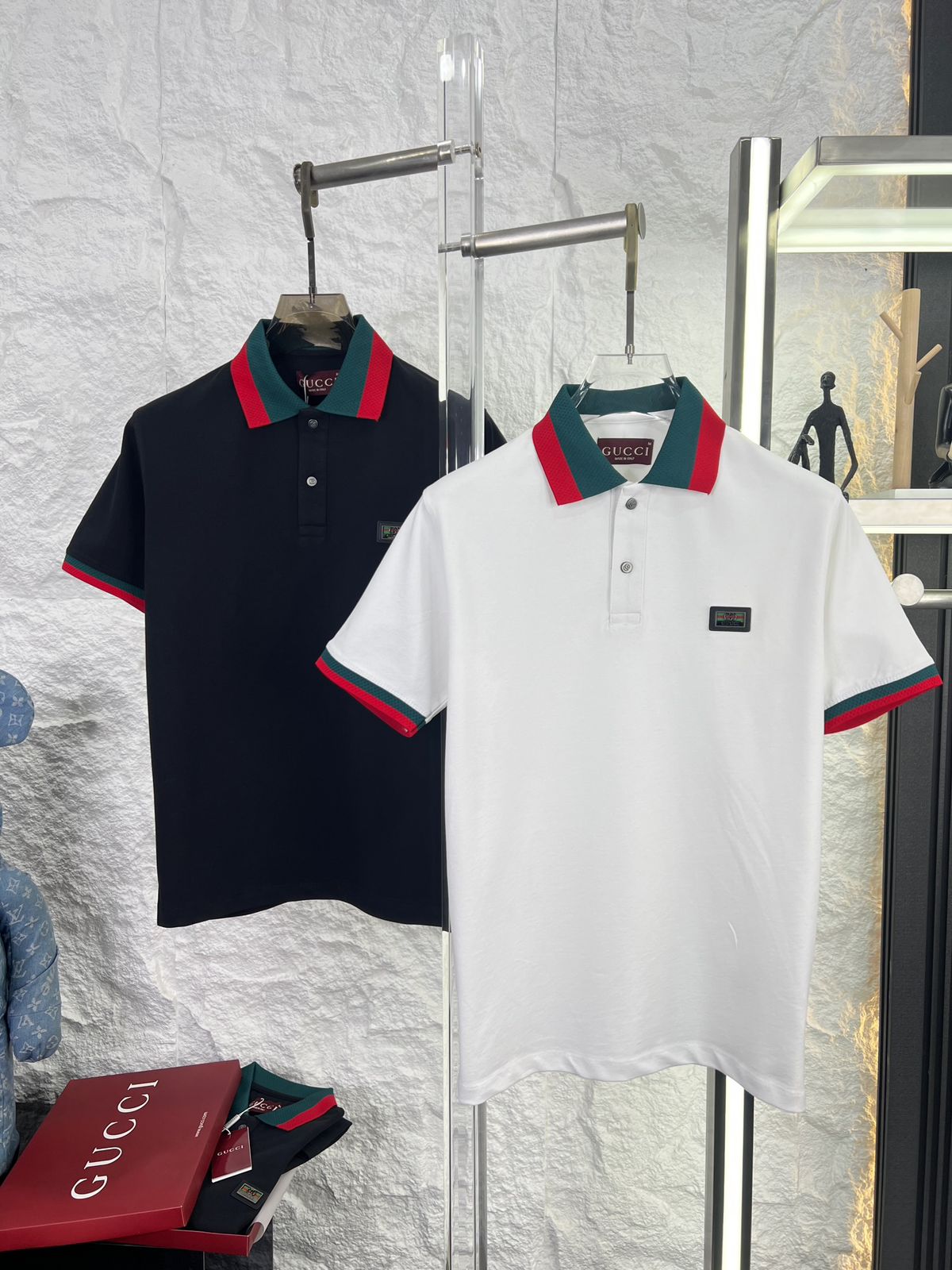 Signature Stripe Collar Luxe Polo Tees