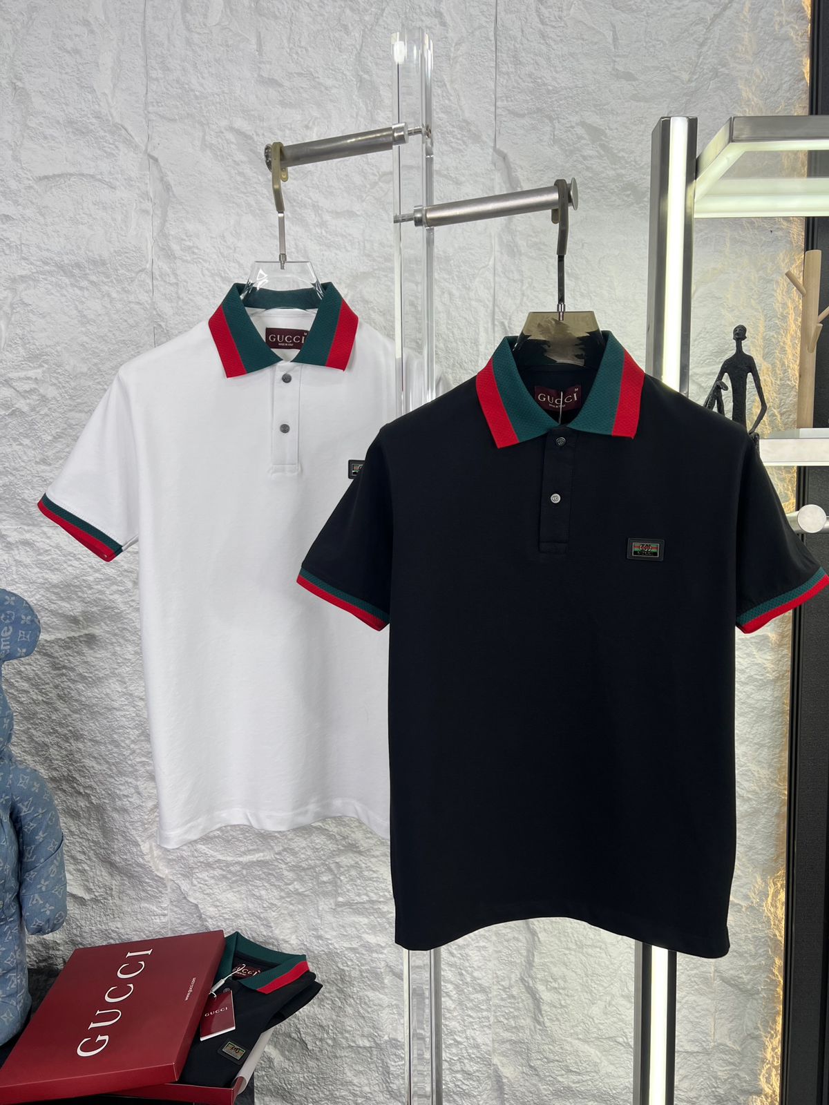Signature Stripe Collar Luxe Polo Tees