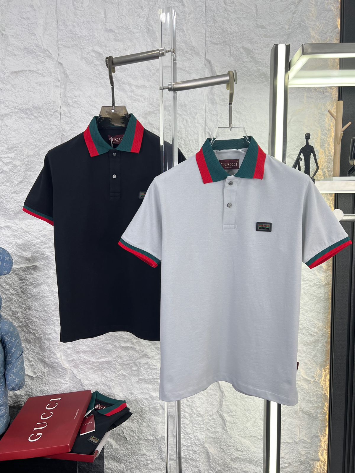 Signature Stripe Collar Luxe Polo Tees