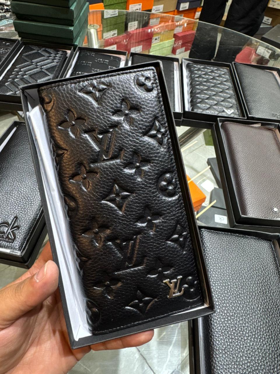 Elite Monogram Textured Long Wallet
