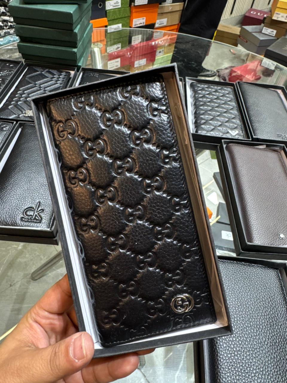 Signature Quilted Monogram Long Wallet