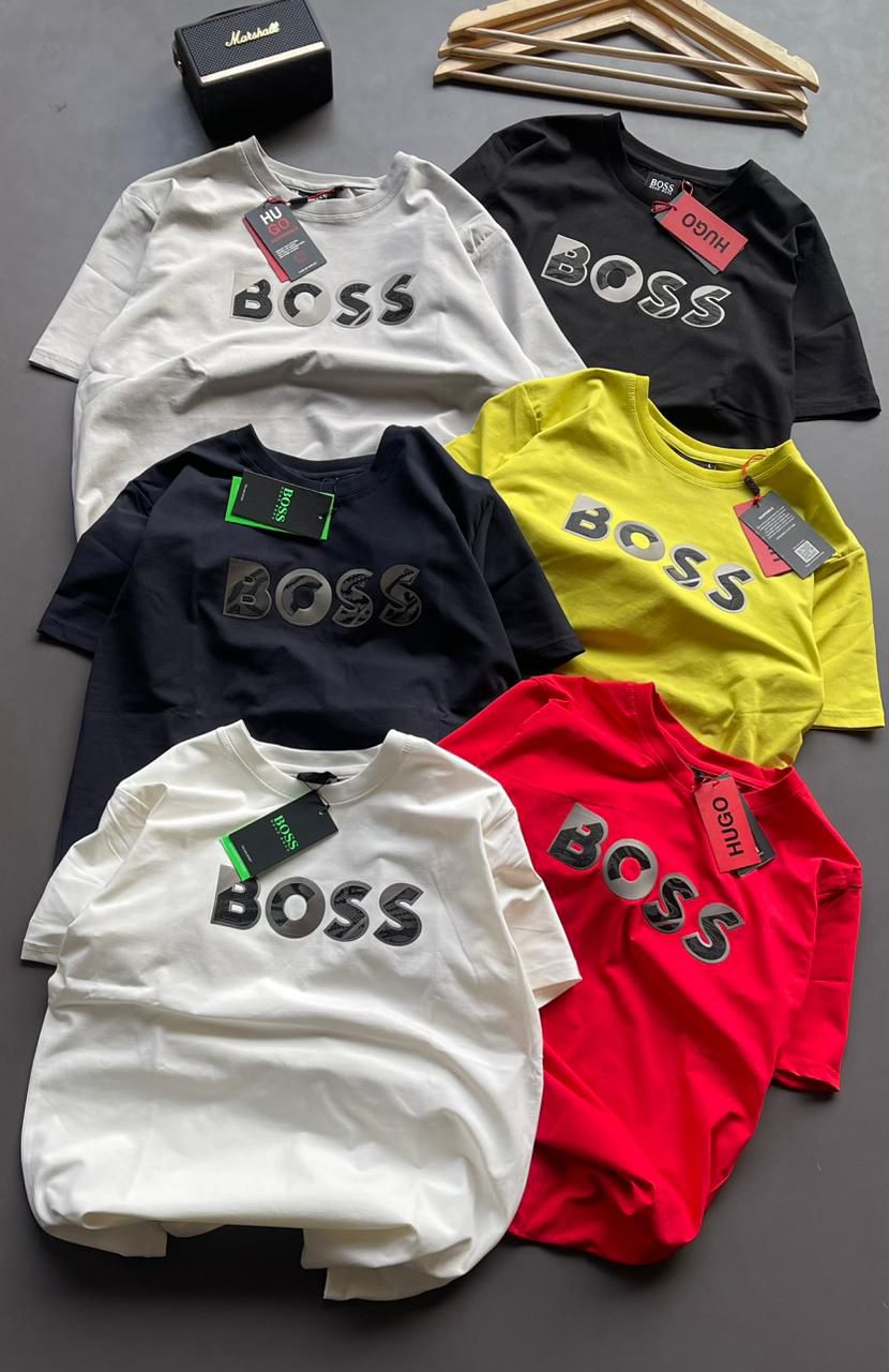 Premium Embossed Logo Crew Neck T-Shirt