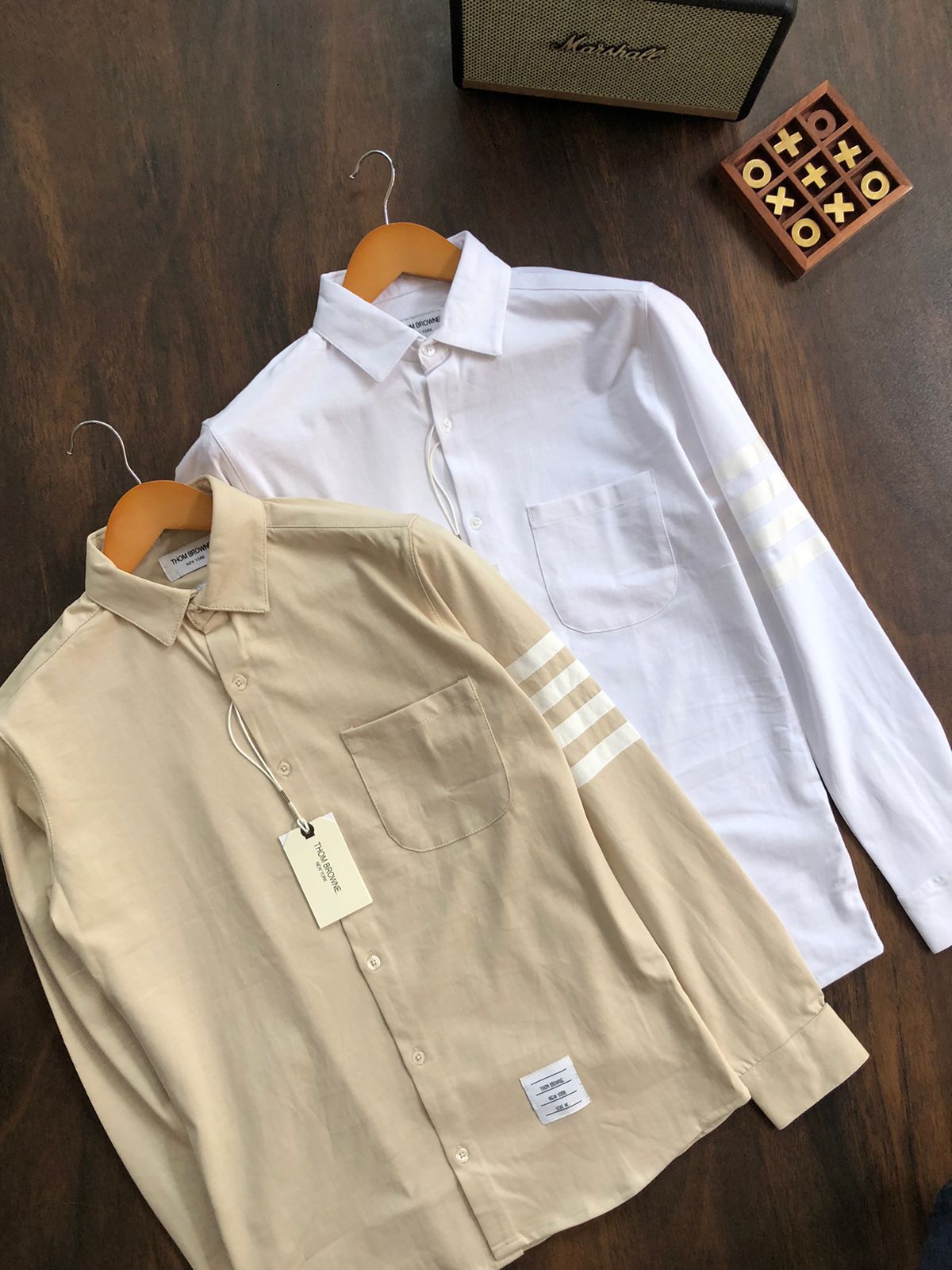 Premium Four-Stripe Sleeve Formal Shirt