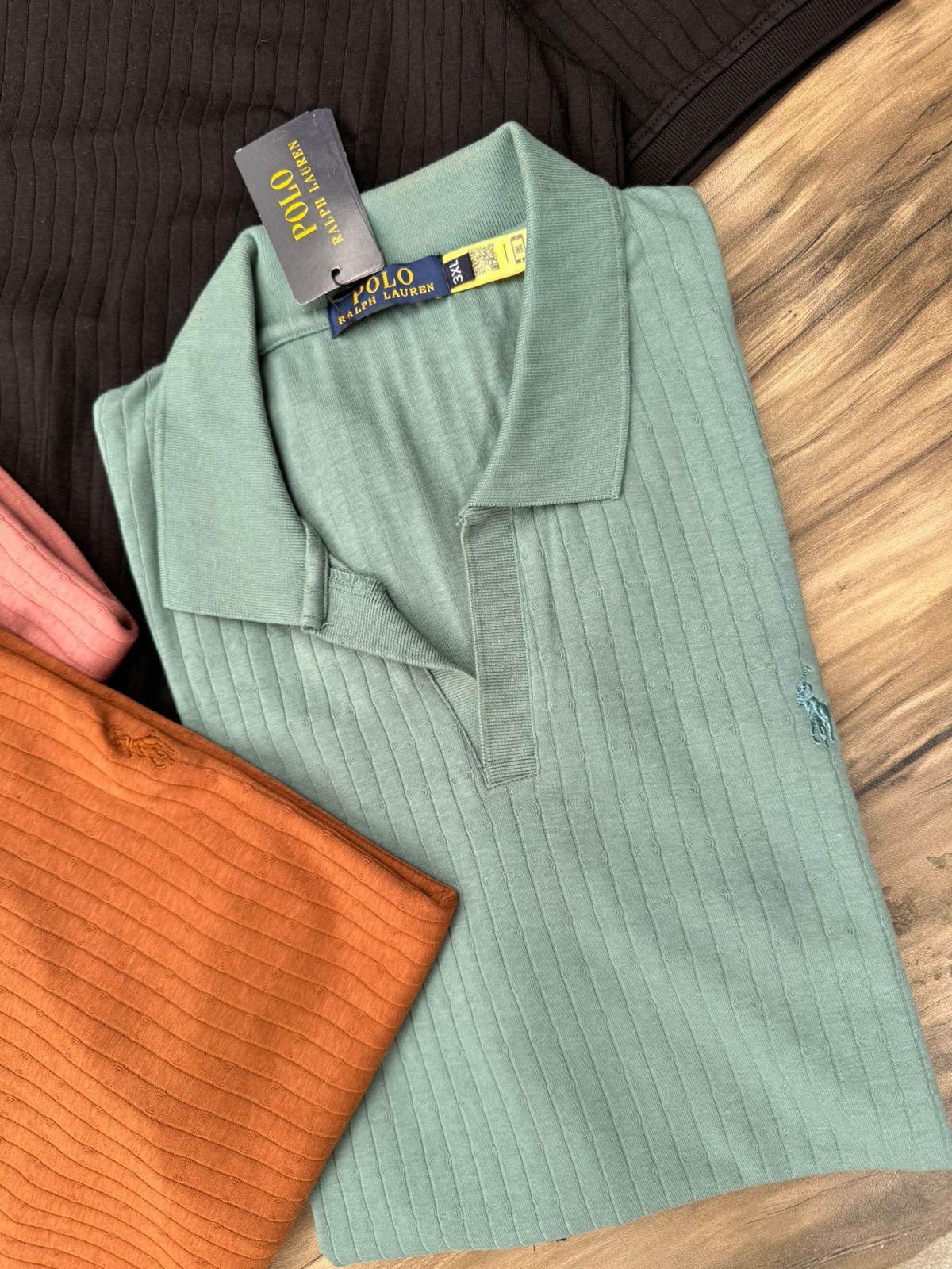 Premium Big Size Ribbed Polo T-Shirts