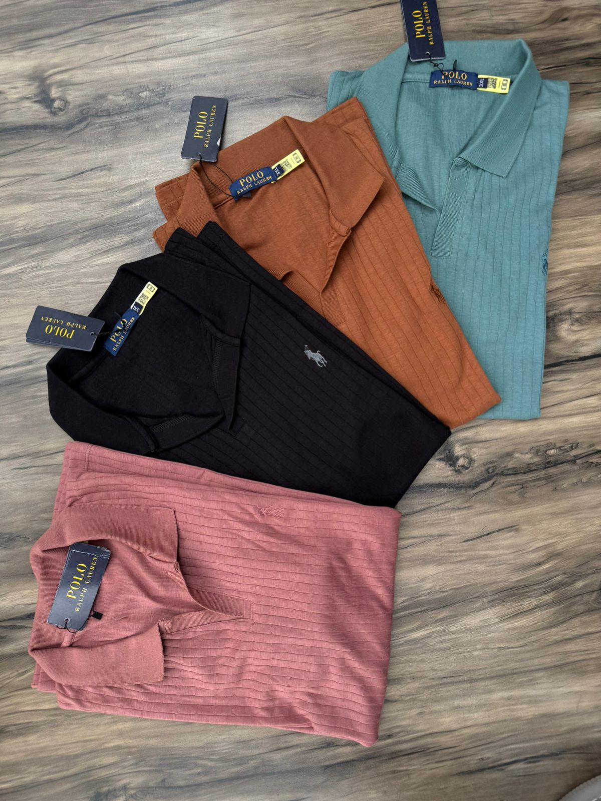 Premium Big Size Ribbed Polo T-Shirts