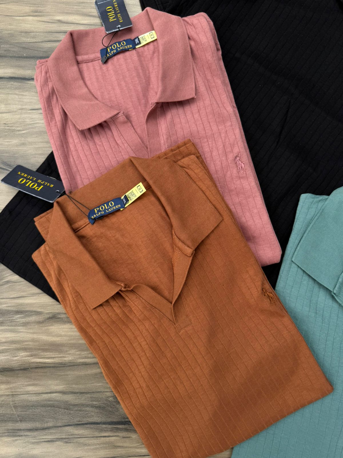 Premium Big Size Ribbed Polo T-Shirts