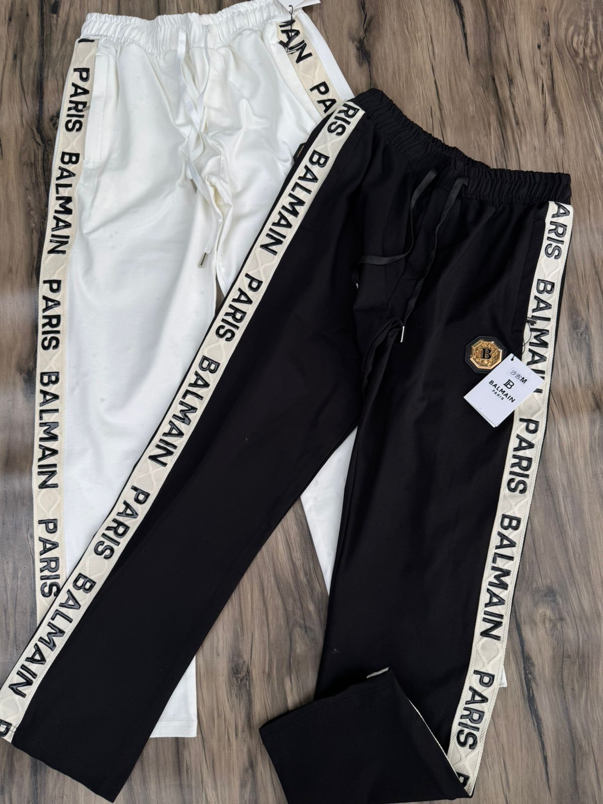 Premium Korean Track Pants – Paris Side Tape Edition