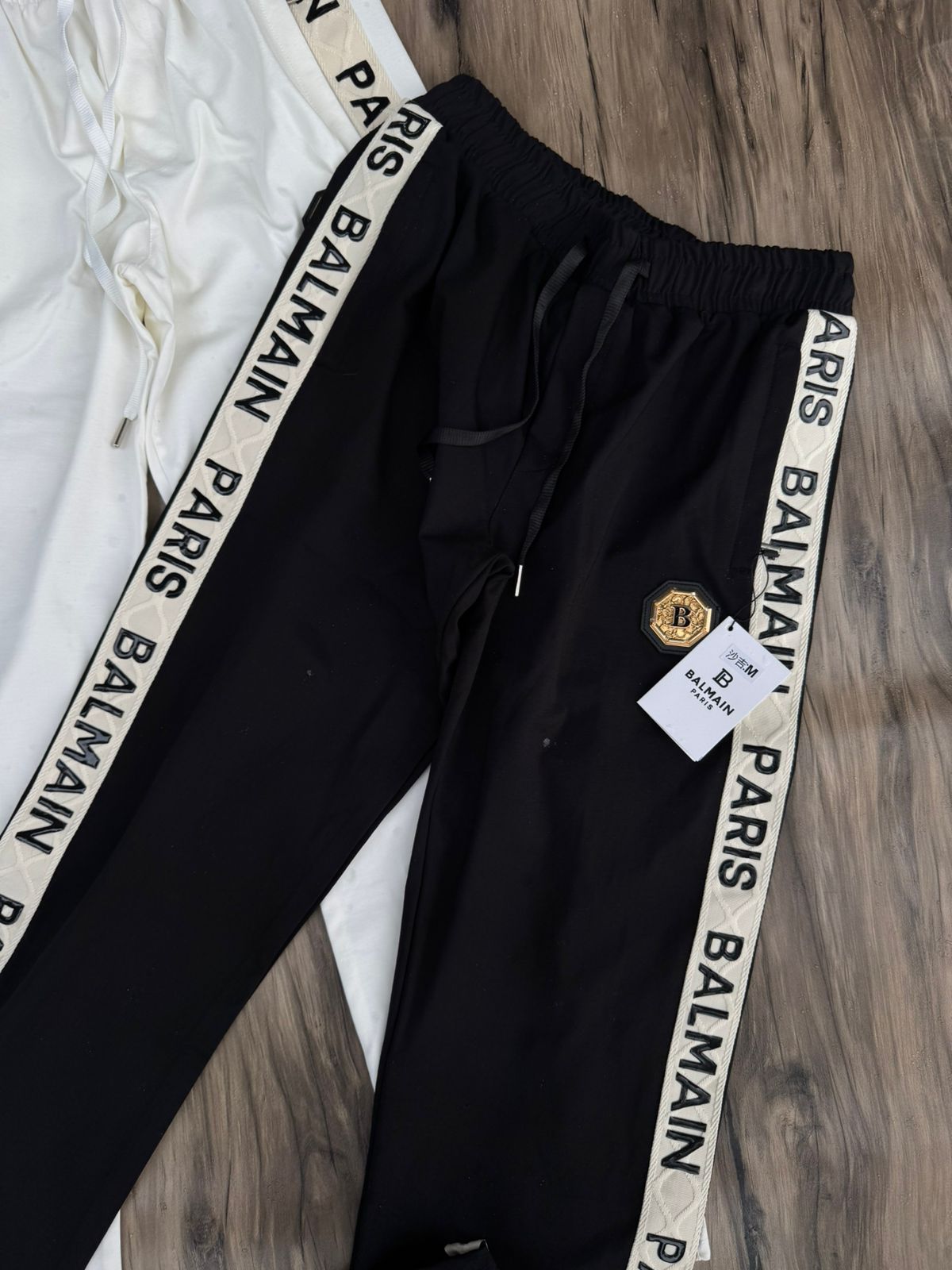 Premium Korean Track Pants – Paris Side Tape Edition