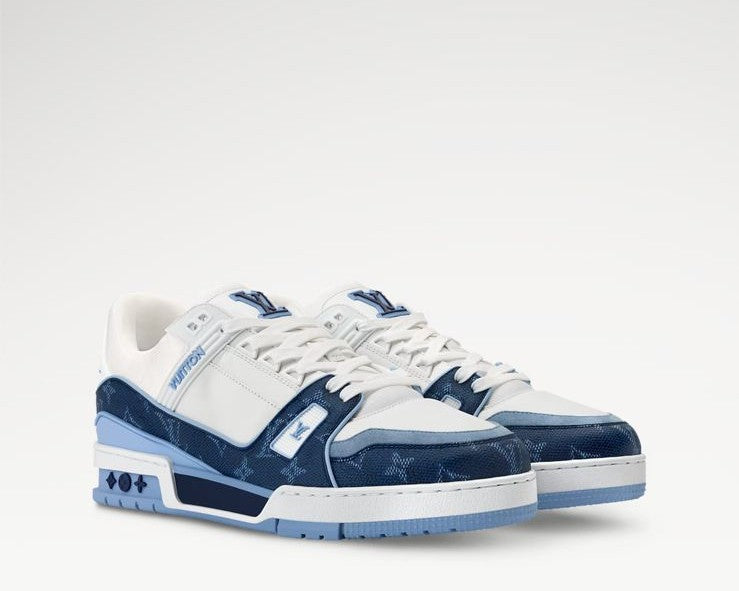 Luxury Trainer Sneakers – Marine Blue Edition