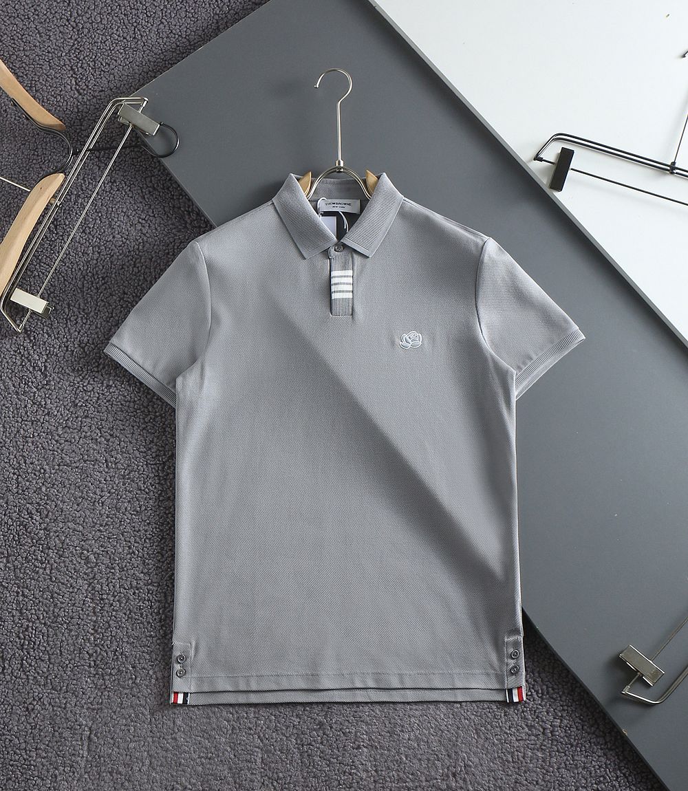 Elite Stripe Placket Polo – Premium Cotton Matty Edition