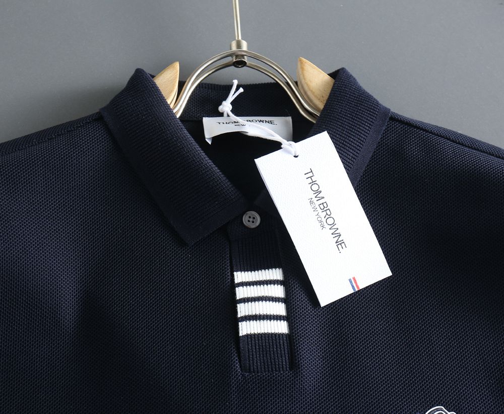 Elite Stripe Placket Polo – Premium Cotton Matty Edition