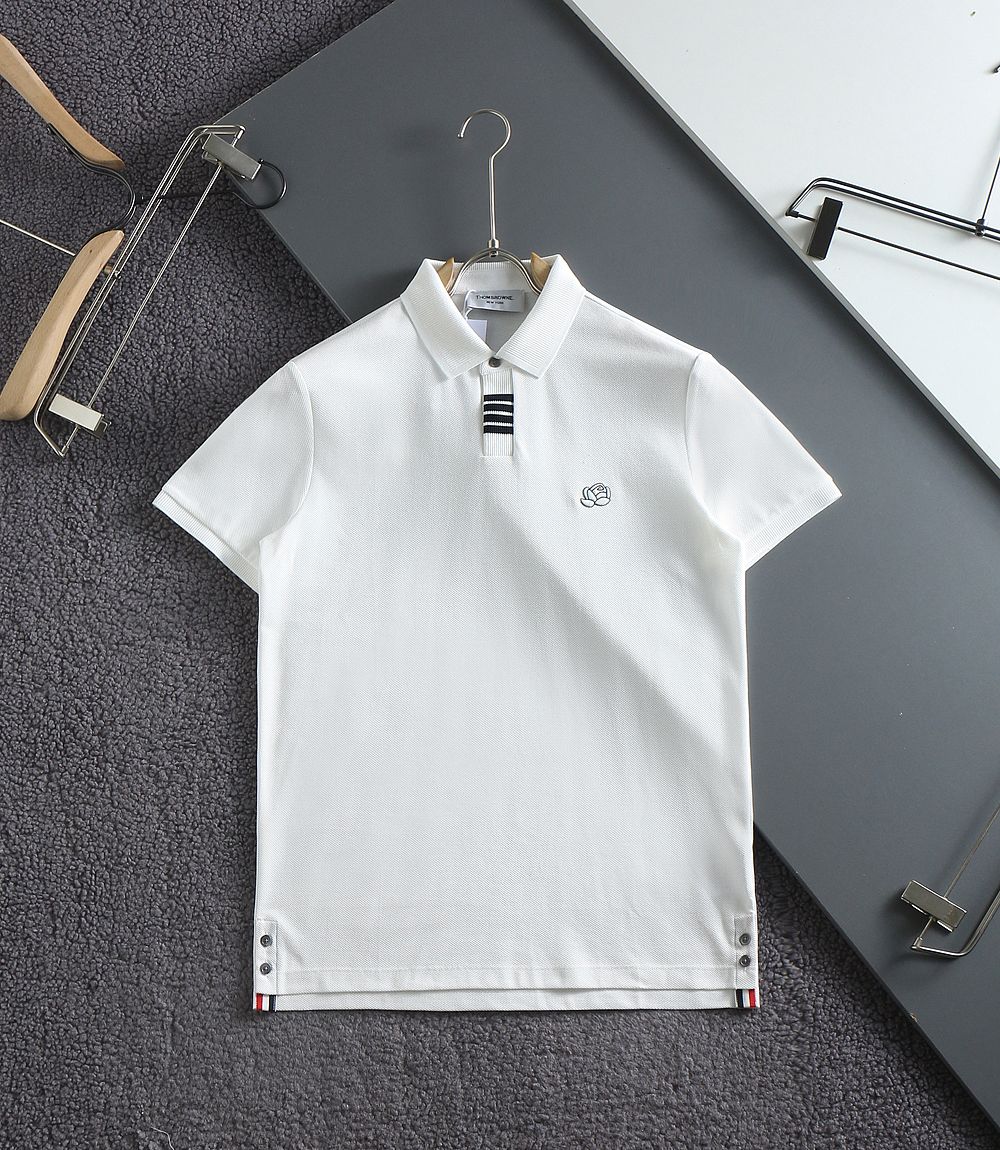Elite Stripe Placket Polo – Premium Cotton Matty Edition