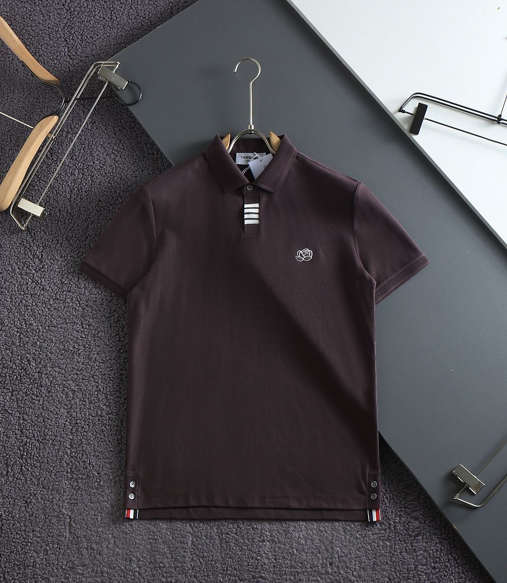 Elite Stripe Placket Polo – Premium Cotton Matty Edition
