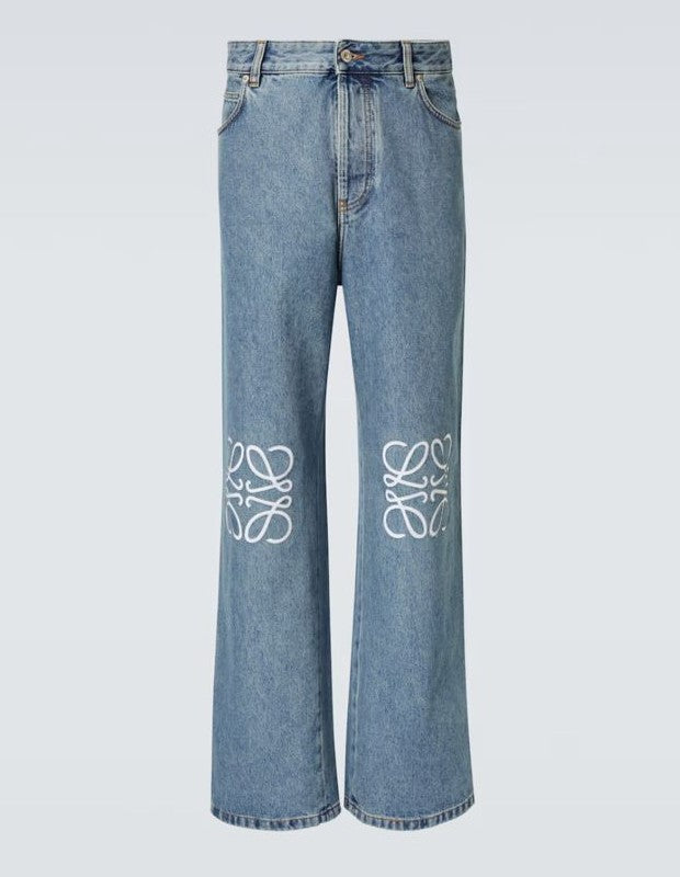 Signature Monogram Straight Fit Denim – Premium Edition