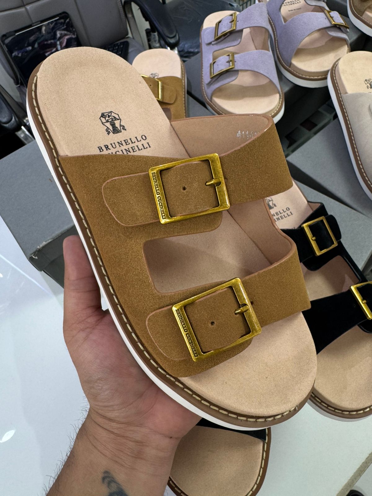 Elite Comfort Suede Sandals