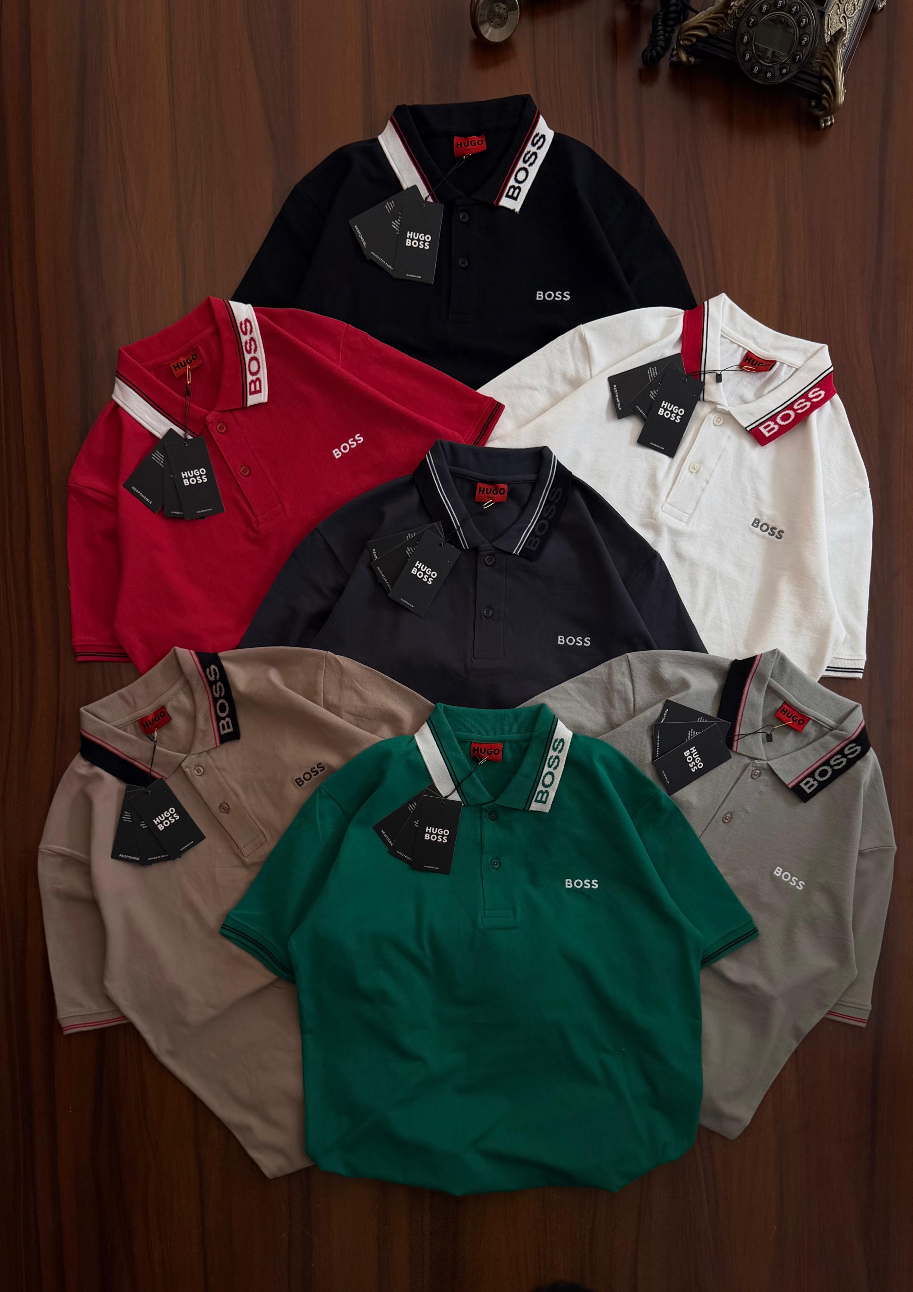 Elite Signature Collar Big Size Polo T-Shirt
